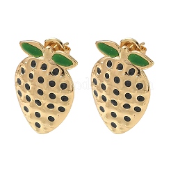Pendientes de botón esmaltados de acero inoxidable 304&nbsp;SA-CBA46AF-10G