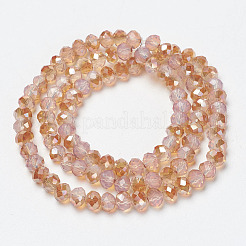 Chapelets de perles en verre électroplaqué&nbsp;EGLA-A034-J2mm-J03