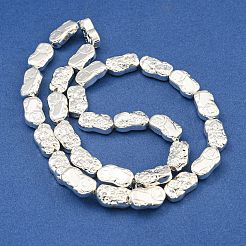 Brins de perles d'hématite non magnétiques synthétiques galvanisées&nbsp;G-C136-E01-01