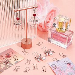 100 pieza de accesorios para pendientes de aro de acero inoxidable quirúrgico 316L&nbsp;STAS-SC0008-52