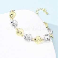 Bracelets à maillons en laiton pour femmes&nbsp;BJEW-G762-01GP-02