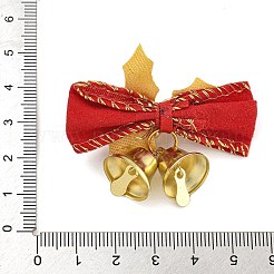 Ornements suspendus de cloche de Noël en tissu et en fer&nbsp;HJEW-S004-01C