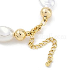 Gestellplattierte Armbänder aus Messingperlen&nbsp;BJEW-P341-08A-G