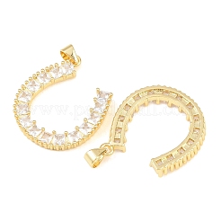 Pendentifs avec zircon cubiques à micro-pavés en laiton&nbsp;KK-C162-067G