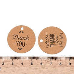100 Stück bedruckte Geschenkanhänger aus Kraftpapier mit Aufschrift „Danke“.&nbsp;CDIS-H007-06