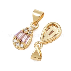 Breloques en laiton avec zircone cubique de micro pave&nbsp;KK-C132-20G