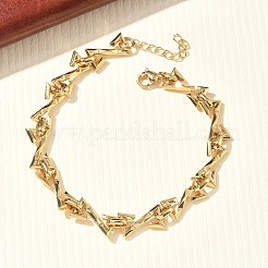 Gehämmertes Gliederkettenarmband aus Edelstahl 304 für Damen&nbsp;BJEW-D466-07G