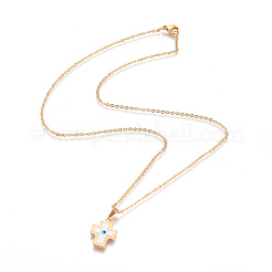 Colliers pendentifs en acier inoxydable 304 émaillé&nbsp;NJEW-F275-40G