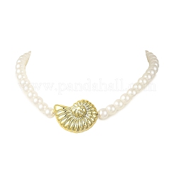 Colliers de perles rondes en acrylique plaqué&nbsp;NJEW-JN06463