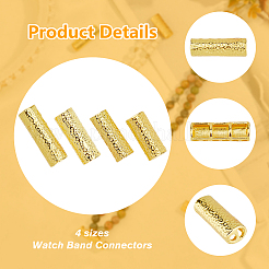 8 Stück 4 Stile Legierung Uhrenarmband Adapter Anschlüsse&nbsp;FIND-DC0006-84G