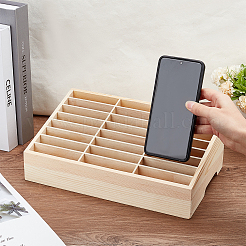 Handy-Aufbewahrungsbox aus Holz mit 24 Gitter&nbsp;AJEW-WH0258-969A