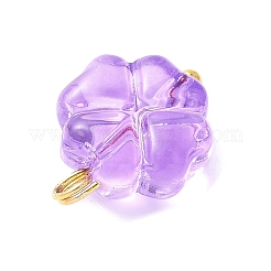7pcs 7 Farben transparente sprühlackierte Glasanhänger&nbsp;PALLOY-JF03518-01