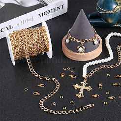 Kit fai da te per realizzare braccialetti e collane con catene in alluminio&nbsp;DIY-SP0001-13A-G