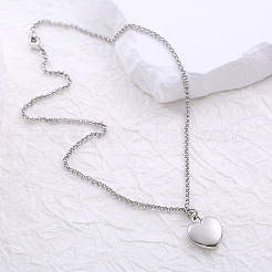 Herzanhänger-Halsketten aus Edelstahl 304 mit Kastenkette für Damen&nbsp;RP4113