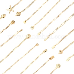 Collares de cadena de eslabones en forma de lágrima de acero inoxidable 304 para mujer&nbsp;NJEW-G178-06G