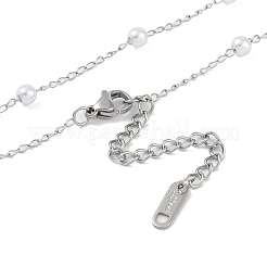 Halsketten aus 304 Edelstahl mit Muschelperlenanhänger&nbsp;NJEW-Z033-02P