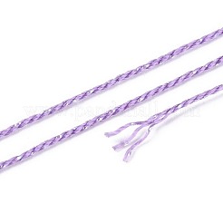 Cordon en polyester pailleté double brin de 200 m avec fil métallique&nbsp;OCOR-T019-01A-11