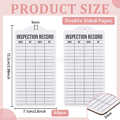 Doppelseitige Etiketten aus Papier für Sicherheitsaufzeichnungen zur täglichen Inspektion mit Loch zum Aufhängen&nbsp;LS-DIY-WH0723-033B