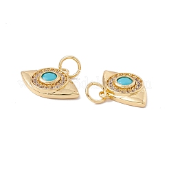 Porte micro ouvrent pendentifs zircone cubique en laiton de placage&nbsp;ZIRC-C040-29G
