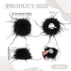 Spille di piume di struzzo per vestiti&nbsp;JEWB-WH0030-98