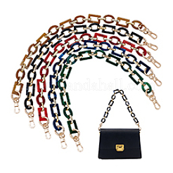 5 Stück 5 Farben Acryl und CCB Kunststoff Gliederketten Taschengriffe&nbsp;AJEW-PH0002-65