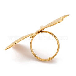 Ionenplattierung (IP) 304 Edelstahl Libellen offene Manschettenringe&nbsp;RJEW-M047-07G