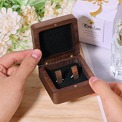 Magnetisches Geschenketui zur Aufbewahrung von Manschettenknöpfen aus Holz&nbsp;CON-WH0095-78B