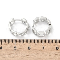 Creolen aus klarem Zirkonia aus Messing&nbsp;EJEW-Q016-02P