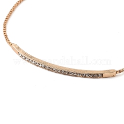 Bracelets coulissants de chaîne de boîte de strass en cristal d'alliage&nbsp;BJEW-F469-01KCG