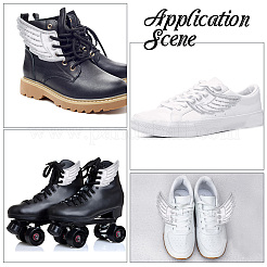 2 Paar Stoffschuhe mit Filz-Schuhschmuck&nbsp;DIY-GF0011-46