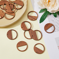 20pcs Walnussholzanhänger&nbsp;WOOD-FH0002-14