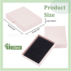 Rechteckige Schmuckset-Boxen aus Papppapier&nbsp;CON-WH0086-100A