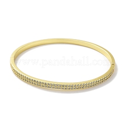 Bracelets à charnière en laiton micro pavé de zircone cubique transparente pour femme&nbsp;BJEW-Z061-02G