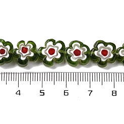 Handgemachte Millefiori Bunte Malerei Perlen Stränge&nbsp;LAMP-G164-03K