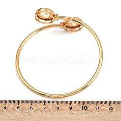 Messing Micro Pave klare Zirkonia Manschette Blank Armreif Basen&nbsp;KK-Z122-10G