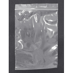 Sacs en plastique à fermeture éclair, sacs d'emballage refermables, top étanchéité des sacs épais, rectangle, clair, 12 cm x17cm, épaisseur unilatérale : 2.1 mil (0.055 mm)