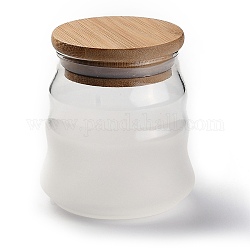 Milchglasflaschen, mit Bambusstopfen, für Süßigkeiten, Tee, Kolumne, Transparent, 8.45 cm
