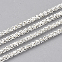 304 Stainless Steel Rope Chains, Unwelded, with Spool, Silver Color Plated, 3mm, Link: 4.5x3x1mm, about 32.8 Feet(10m)/roll