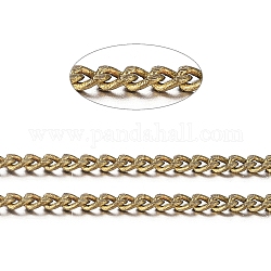 Brass Twisted Chains, Curb Chains, Diamond Cut, Soldered, Faceted, with Spool, Oval, Lead Free & Cadmium Free, Antique Bronze, 1.5x1x0.35mm, about 301.83 Feet(92m)/roll