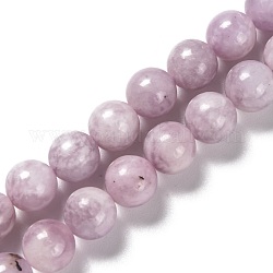 Perles naturelles de perles de lépidolite, ronde, 8~9mm, Trou: 0.9mm, Environ 46 pcs/chapelet, 15.28 pouce (38.8 cm)