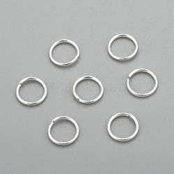 Anillos de salto de 304 acero inoxidable, anillos del salto abiertos, plata, 19 calibre, 8x0.9mm, diámetro interior: 6.2 mm