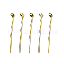 Brass Ball Head Pins, Cadmium Free & Lead Free, Golden, 20x0.5mm, 24 Gauge, Head: 2mm, about 590pcs/50g