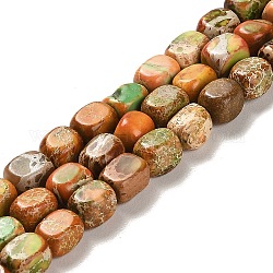 Brins de perles de dolomite naturelles, teinte, cuboïde, orange, 7~7.5x5~5.5x5~5.5mm, Trou: 1.2mm, Environ 55 pcs/chapelet, 15.67~15.94 pouce (39.8~40.5 cm)