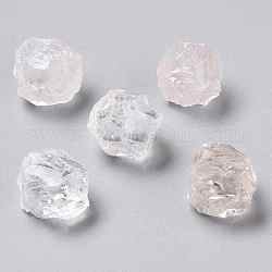 Perles de cristal de quartz naturel brut, pas de trous / non percés, puce, 23~25mm