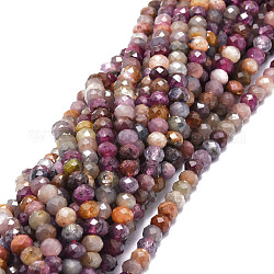 Brins de perles spinelles naturelles, facette, rondelle, 5.5~6x4~4.5mm, Trou: 1mm, Environ 95 pcs/chapelet, 15.59'' (39.6 cm)