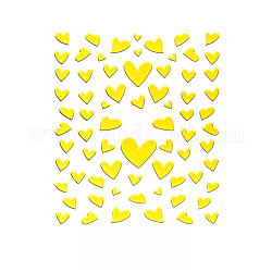 3d металлическая звезда морской конек бантом наклейки для ногтей наклейки, искусство дизайна ногтей на самоклейке, украшения для кончиков ногтей на ногах, золотые, Сердце Pattern, 90x77 мм