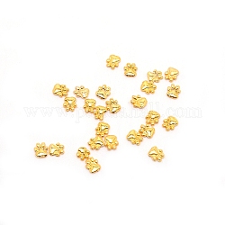 Alloy Cabochons, for DIY Crystal Epoxy Resin Material Filling, Dog Paw Print, Golden, 5x4.5x1mm