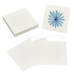 Feuille de papier, pour le dessin de bâton de peinture à l'huile artistique, carrée, blanc, 10x10x0.03 cm, 50 feuilles / set
