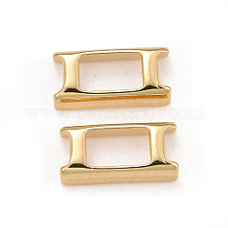 Eco-Friendly Brass Watch Band Clasps, Long-Lasting Plated, Lead Free & Cadmium Free, Real 24K Gold Plated, 7x3.5x1.5mm, Hole: 3.8mm