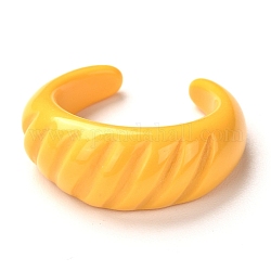 Manschettenringe aus Acryl, offene Ringe, Croissant-Ring, golden, 4~9.5 mm, Innendurchmesser: 18 mm